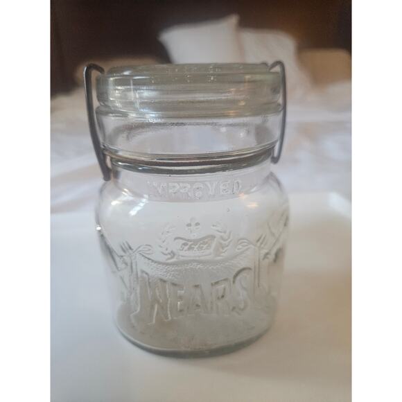 Antique c1910 Improved WEARS Smalley Pint Size Canning Fruit Jar Boston, Mass - Picture 8 of 9